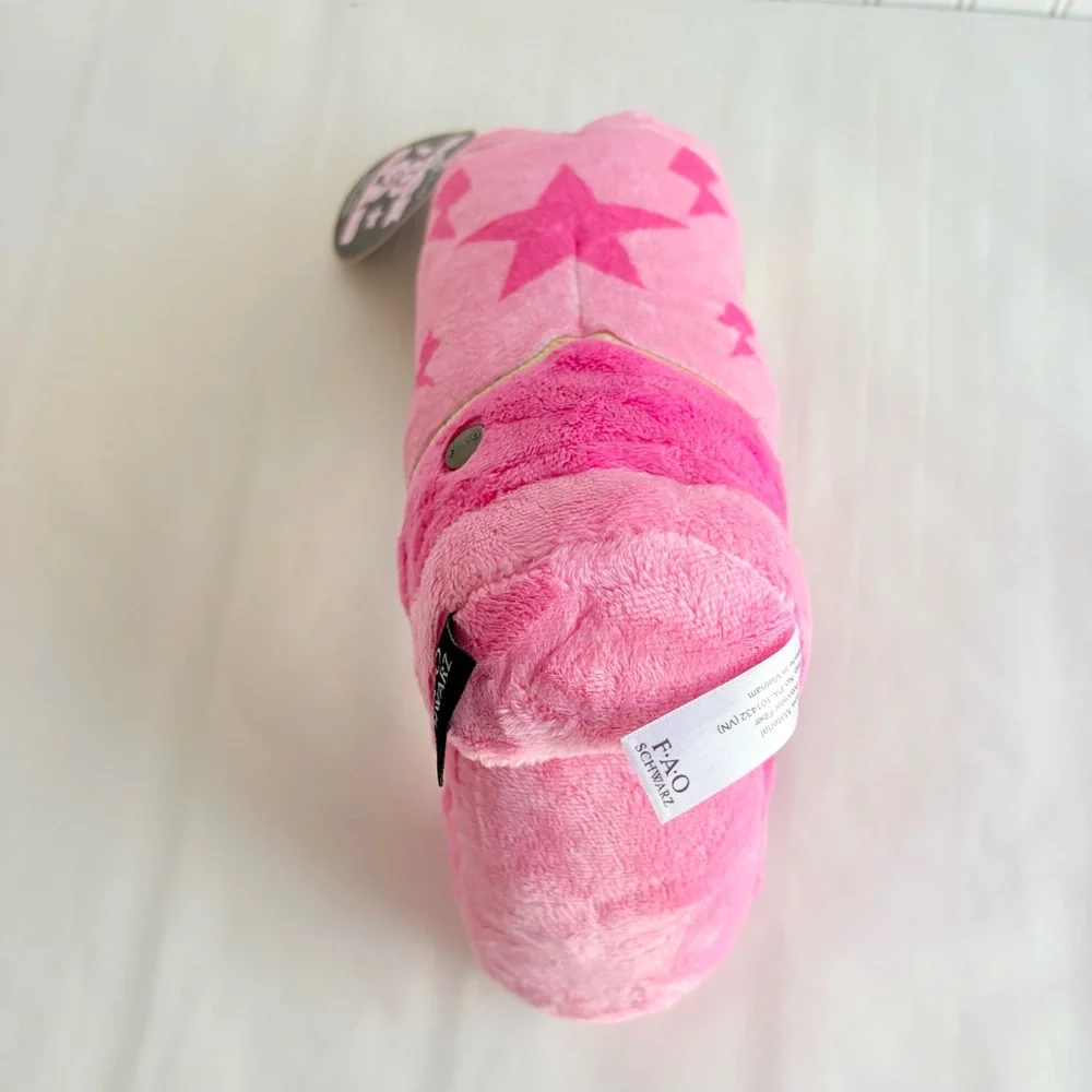 Set of 2 Pink Glam Cowboy Boot Plush FAO Schwarz 10" LIMITED EDITION NWT - Picture 6 of 11